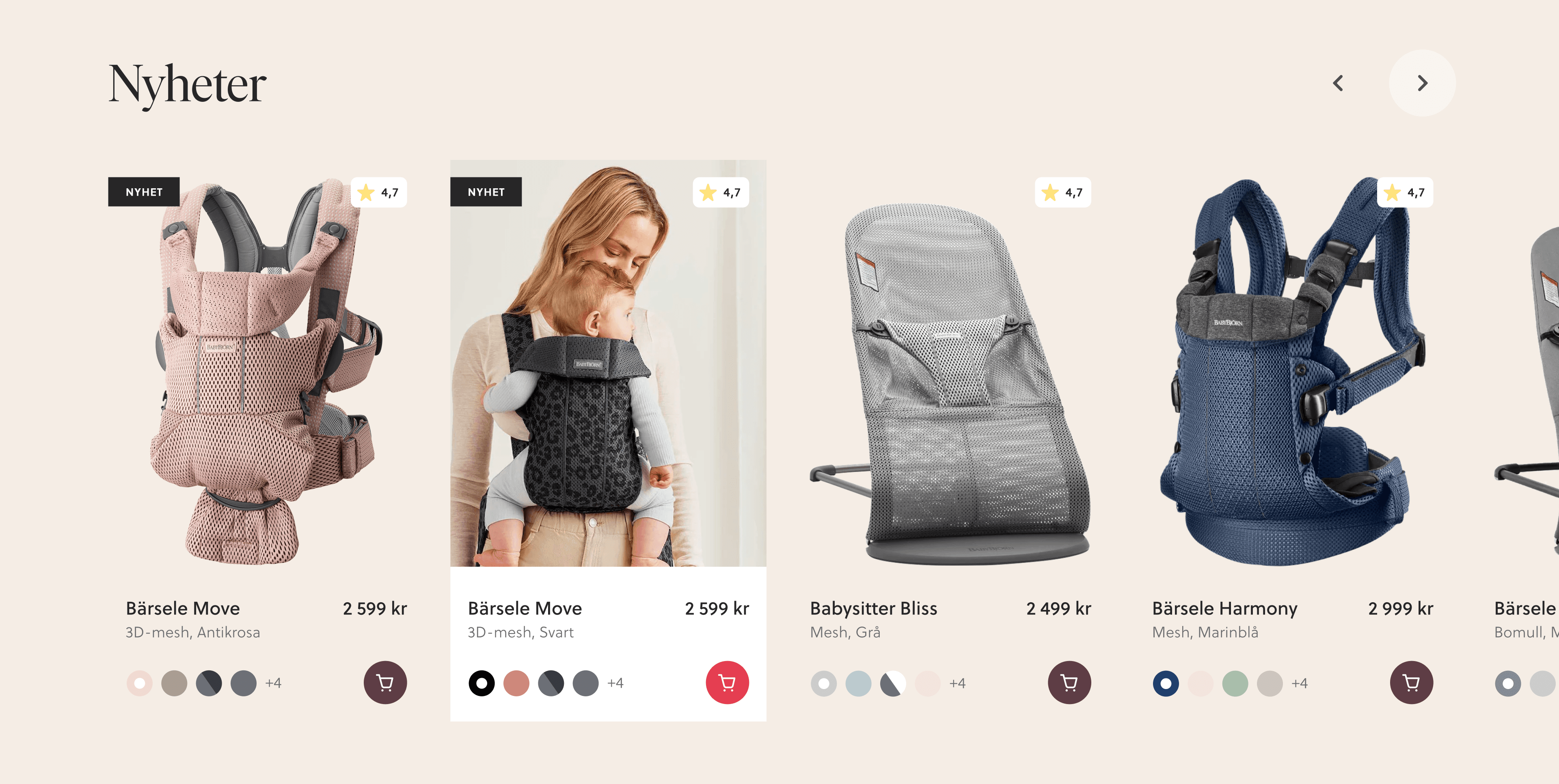 Babybjörn Nyheter product carousel