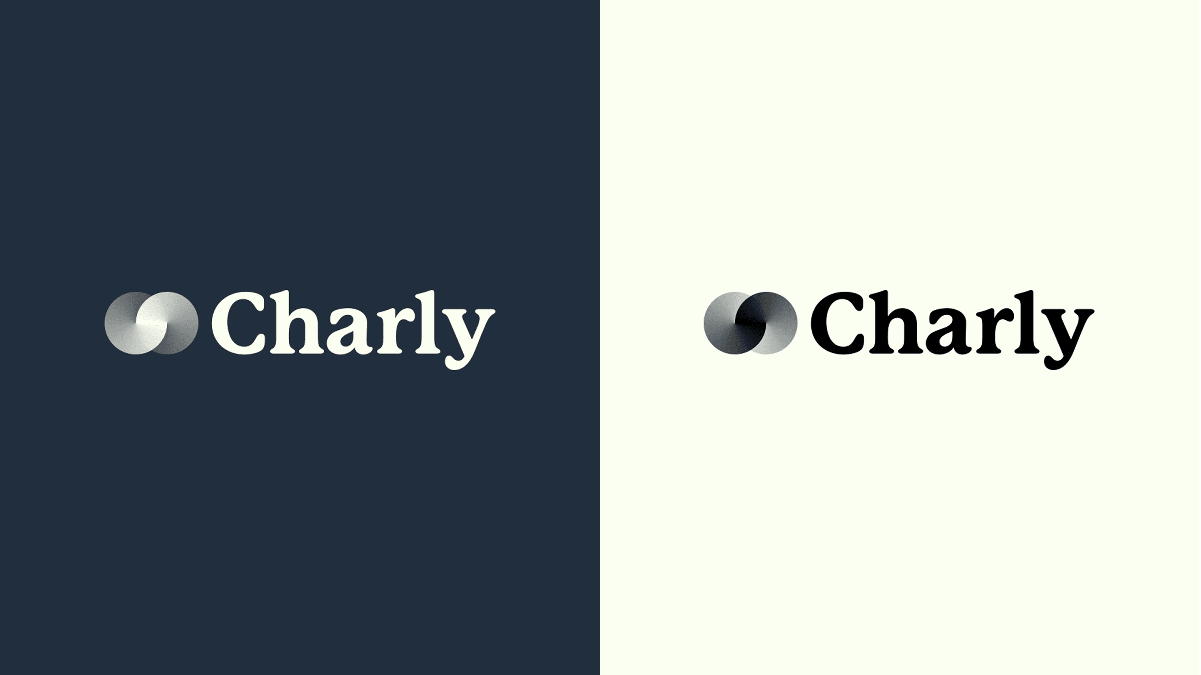 Charly logotype on dark and light backgrounds