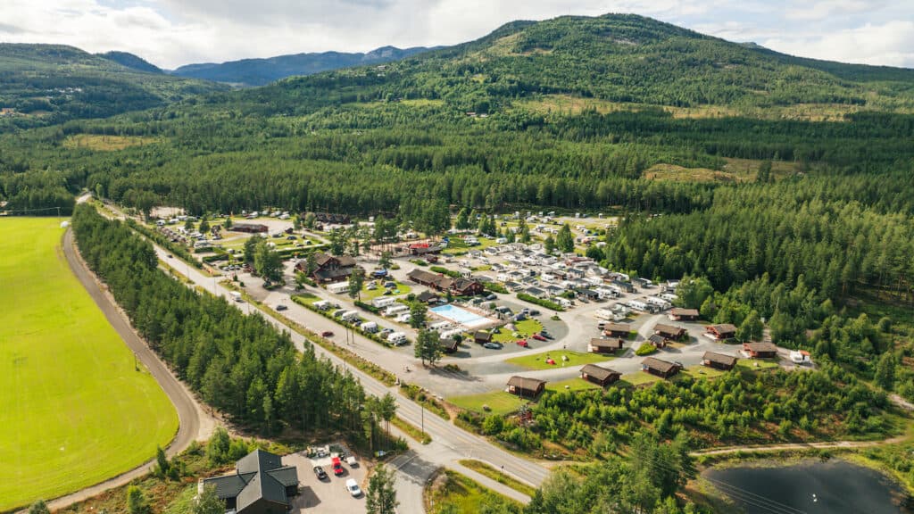 Aerial view of a First Camp holiday park